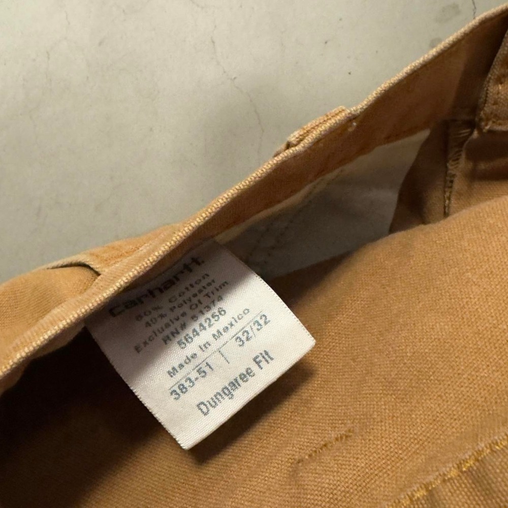Vintage tan Carhartt dungaree carpenter work pants - Picture 2 of 6